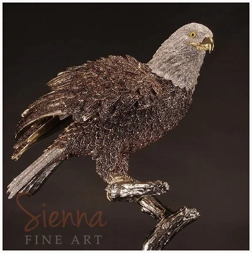 Bald Eagles フィギュリン 親子 ヒナ Brinkerhoff Swarovski Bald Eagle Sculpture Sienna Fine Art Gallery